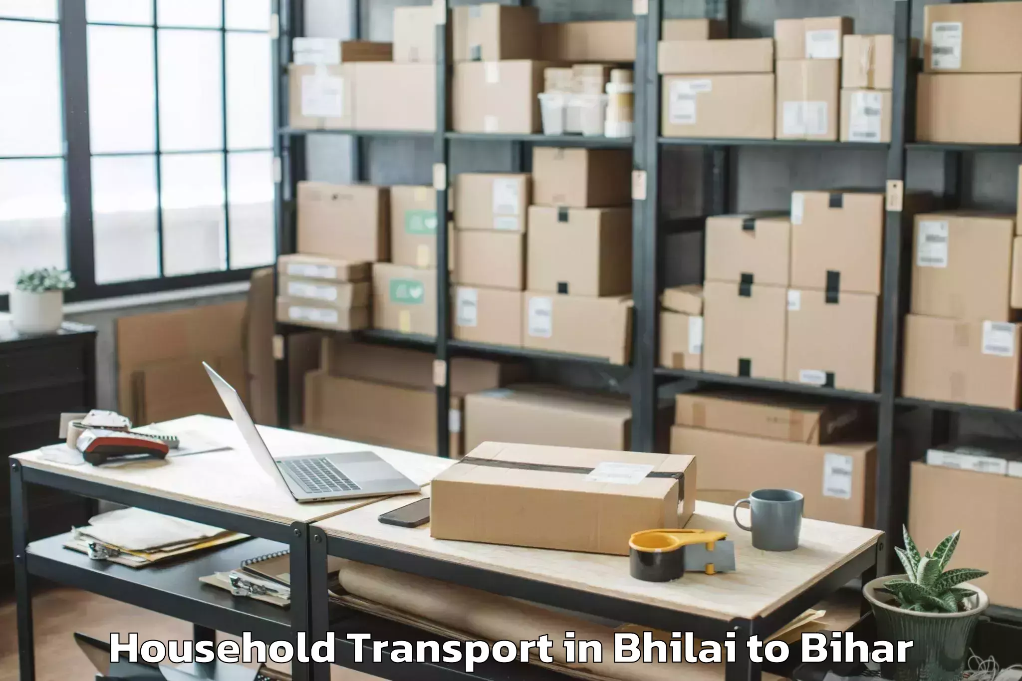 Reliable Bhilai to Triveniganj Household Transport